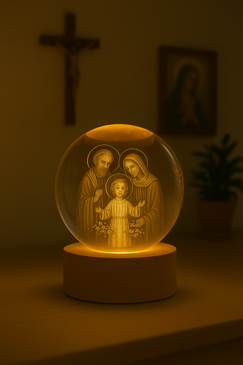 Luminária Sagrada Família - Fé que Ilumina®