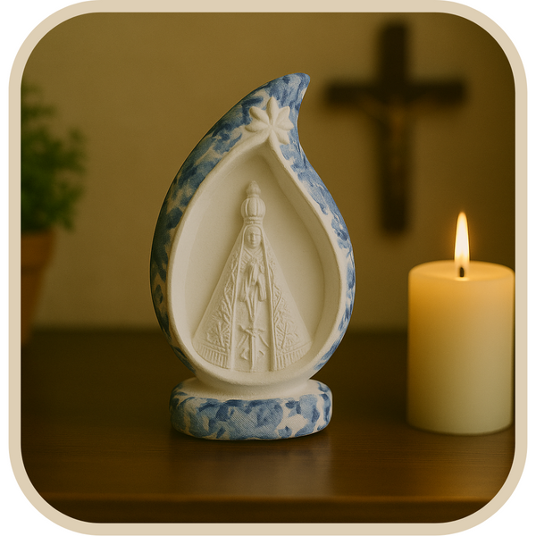 Imagem N.S.A Gruta Floral Azul - Decoração com Fé®