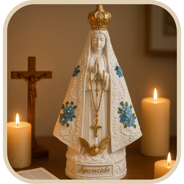 Imagem Nossa Senhora Aparecida - Decoração com Fé®