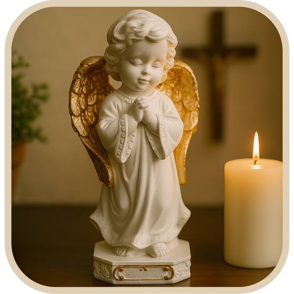 Imagem Anjo da Guarda em Oração - Decoração com Fé®