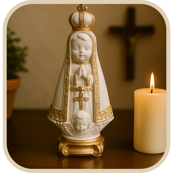 Imagem Nossa Senhora Aparecida Infantil - Decoração com Fé®